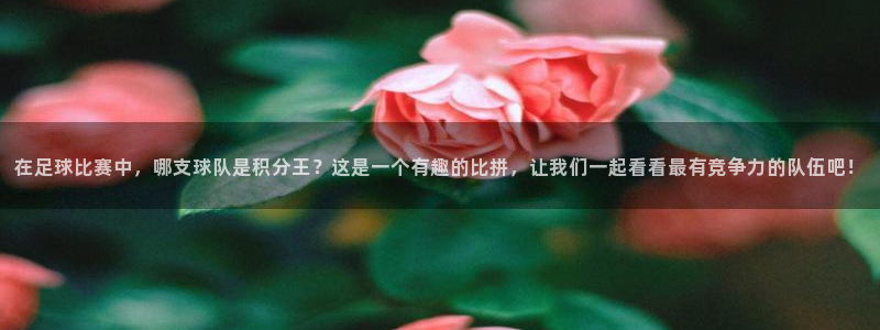 球新体育：在足球比赛中，哪支球队是积分王？这是一个有趣的比拼，让我们一起看看最有竞争力的队伍吧！